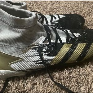 Adidas Predator Mutator 20.3FG Cleats Men Size 12 White/Gold Metallic/Black